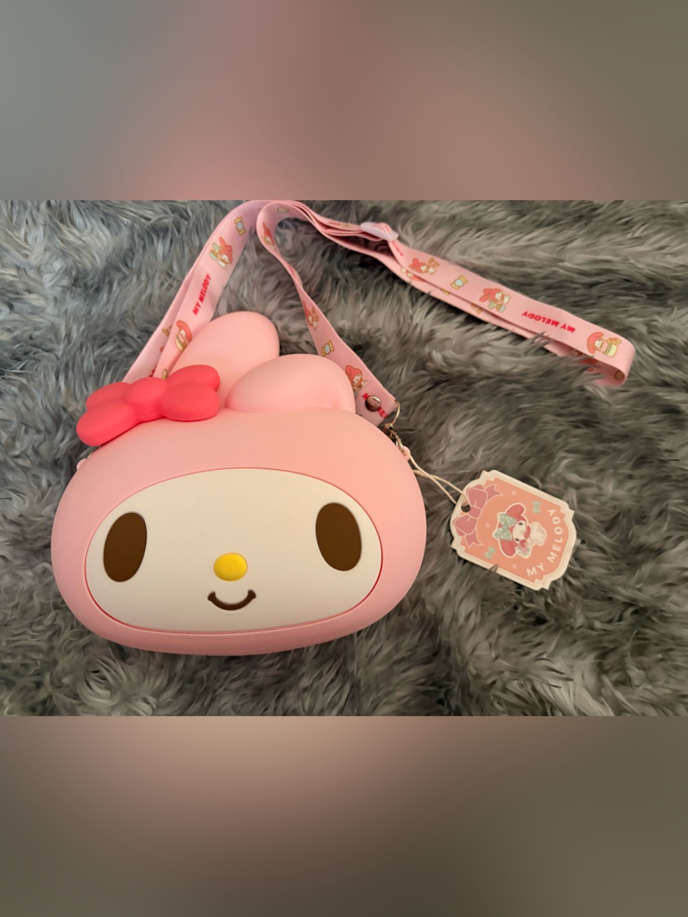 Kids Pink Crossbody Bag with Adjustable Strap My Melody Purse